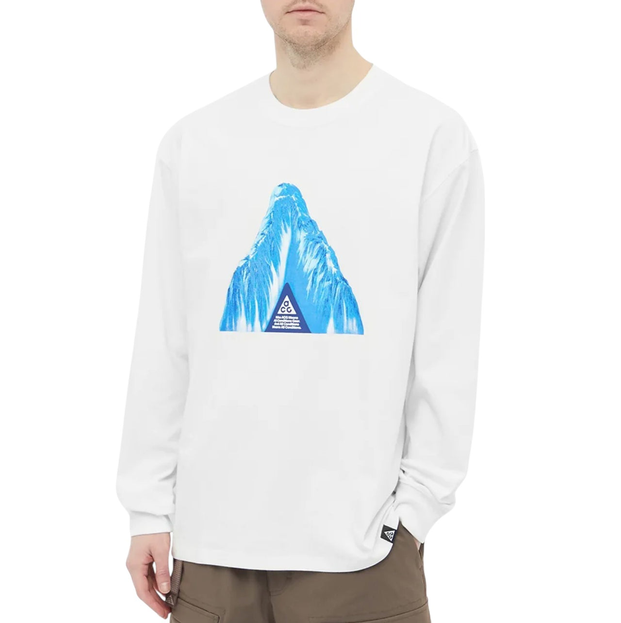 NIKE ACG LONG SLEEVE ICE CAVE TEE SUMMIT WHITE