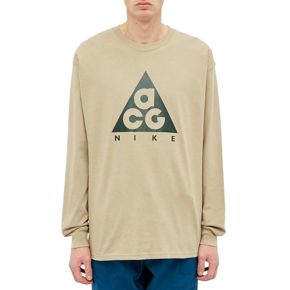 Nike ACG Long Sleeve Logo Tee Beige
