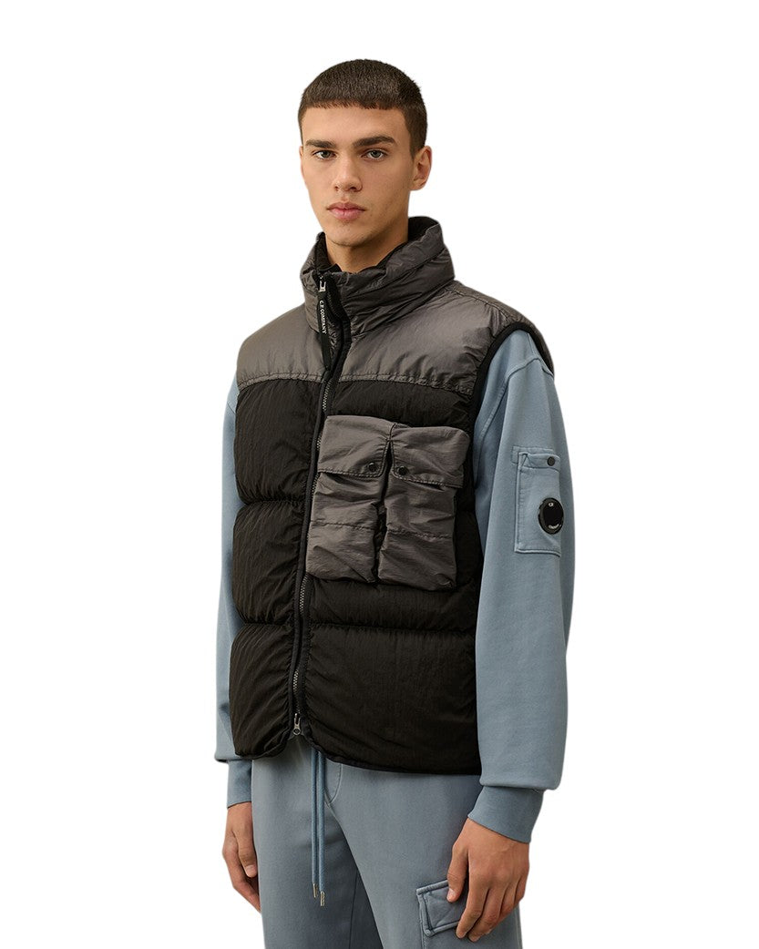 C.P. Company Eco Chrome-R Mixed Down Vest Black