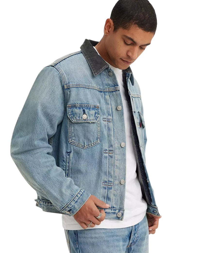 STUSSY & Levi's Embossed Trucker Jacket - UNIFORM