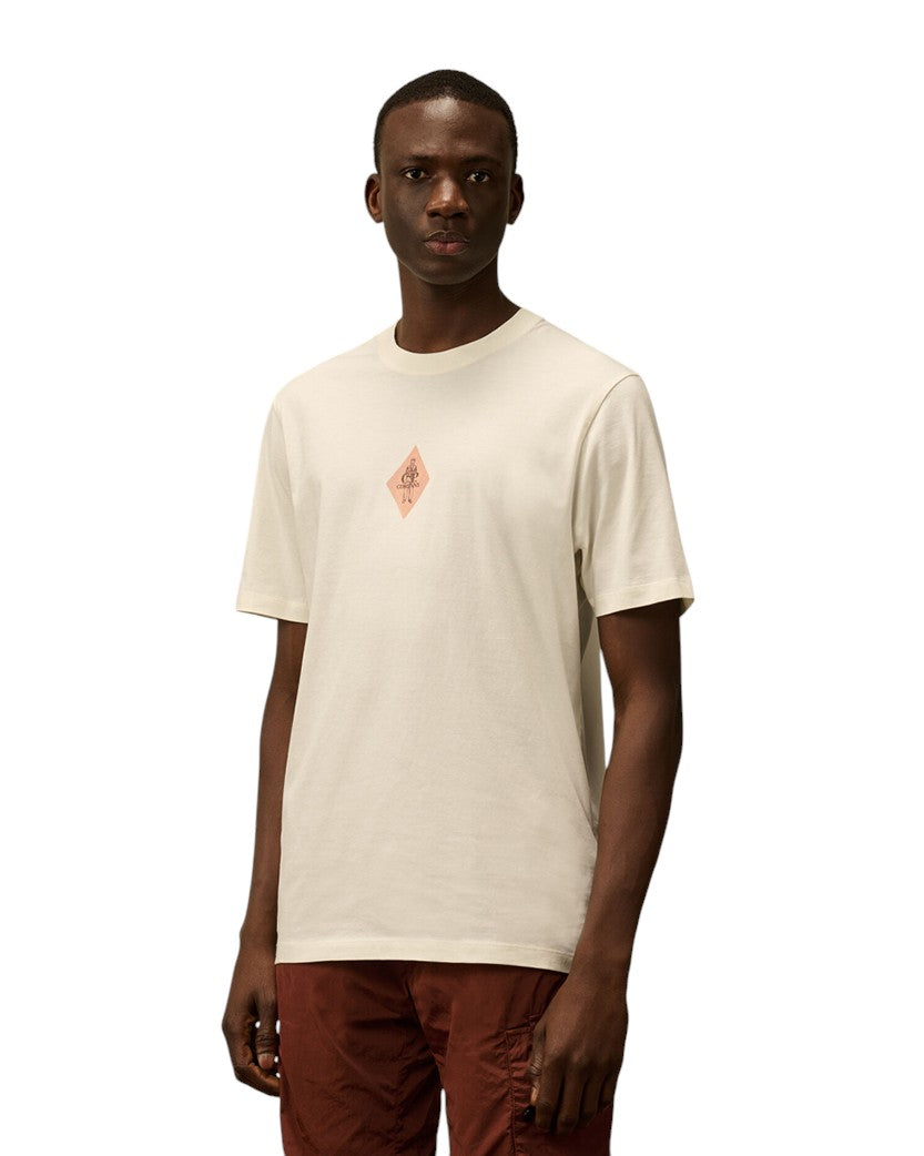 C.P. Company Jersey Front and Back Logo T-Shirt White