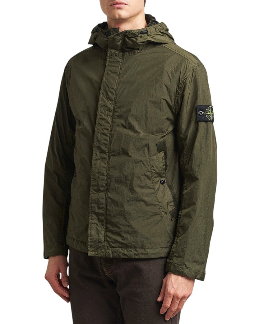 25FW Crinkle Reps Hooded Nylon Jacket Military Green SI0314-MGN
