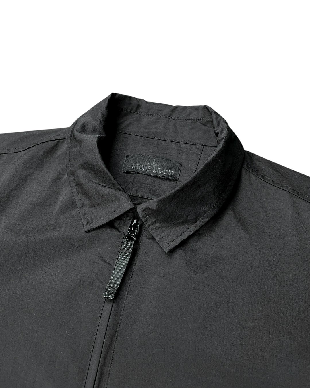 STONE  GHOST PIECE カバーオールジャケット Сорочка 112F2 Lyocell Satin Ghost Piece Jacket Black SI0168-BK