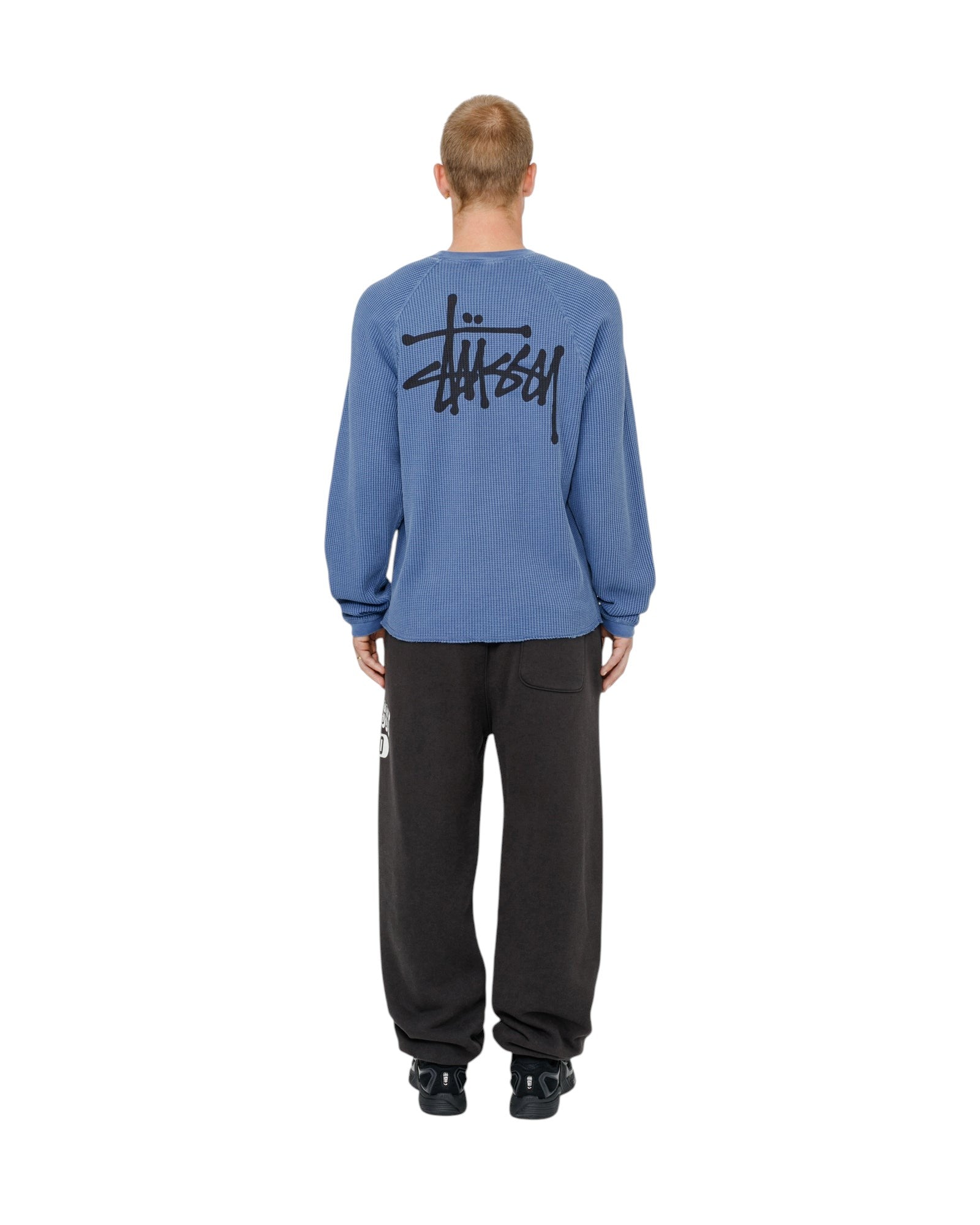 Лонгслів STUSSY Basic Stock Long Sleeve Thermal Blue - UNIFORM