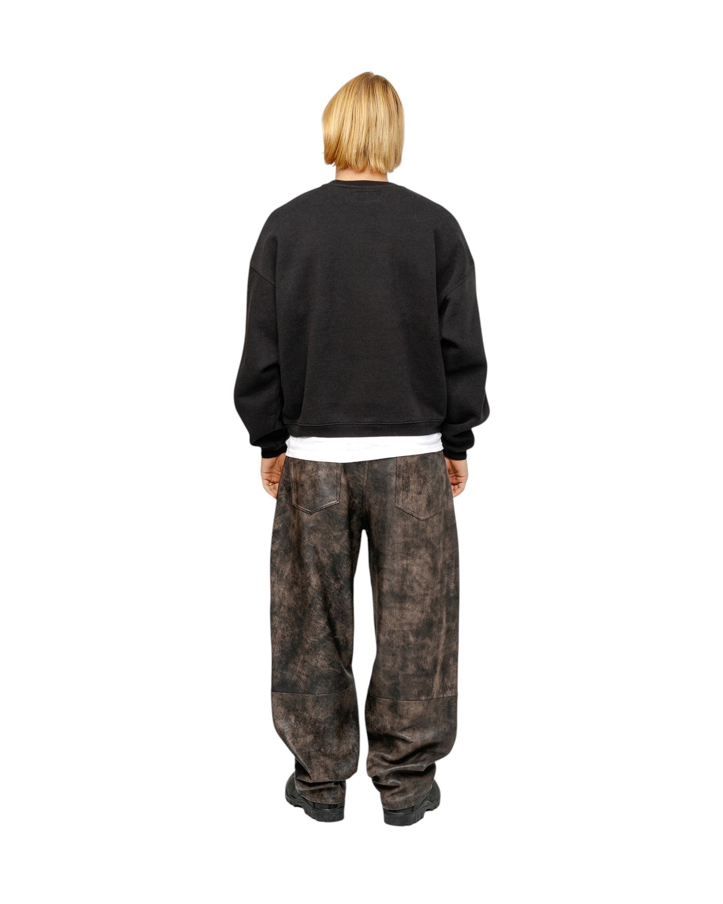 Світшот STUSSY Big Crackle Sport Crew Black - UNIFORM