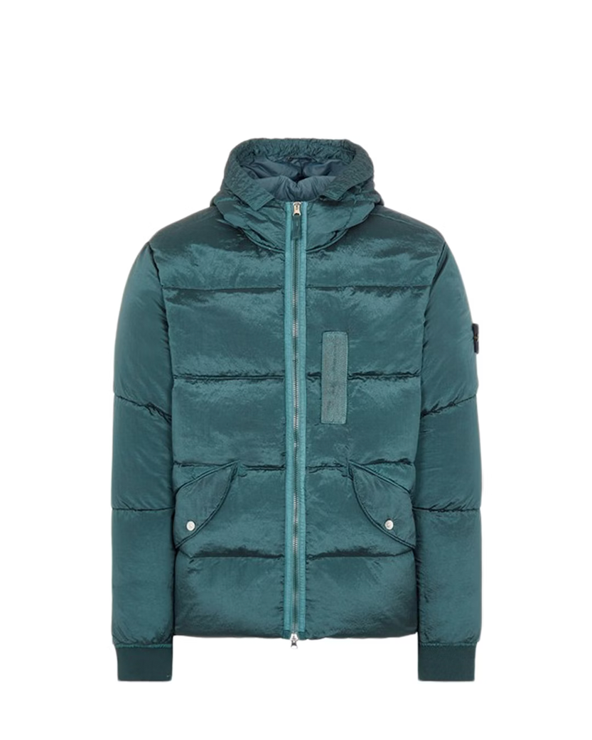 43619 Nylon Metal Down Jacket Dark Teal Green SI0238-DTGN
