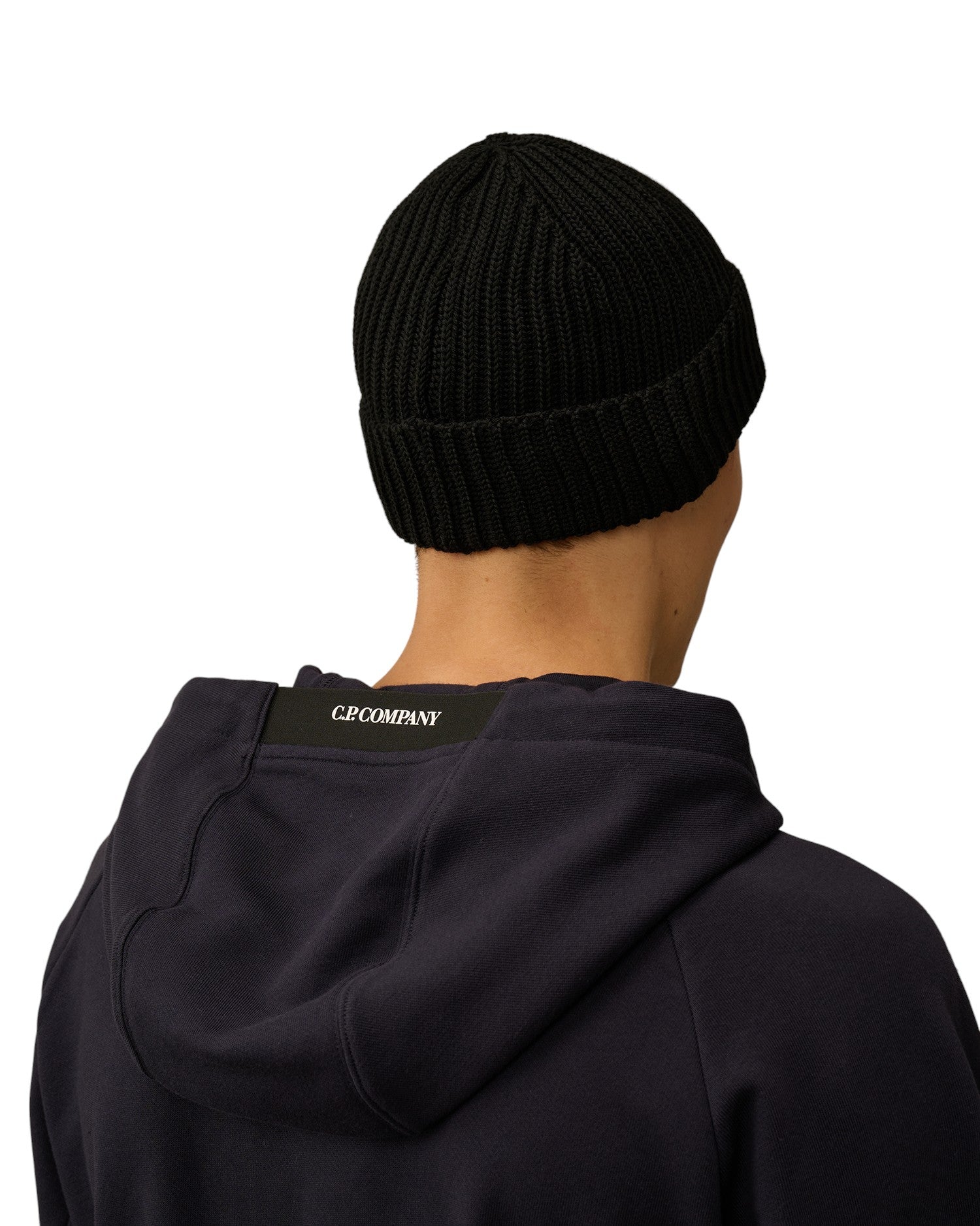 Шапка C.P. Company Lens Beanie Black - UNIFORM