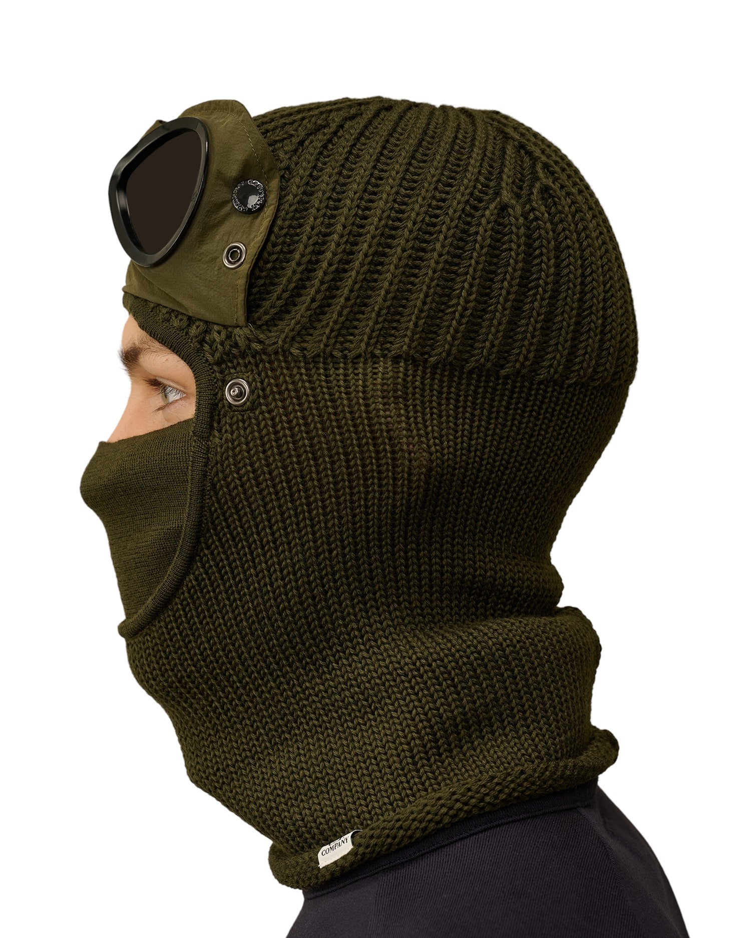 Балаклава C.P. Company Extra Fine Merino Wool Goggle Balaclava Ivy