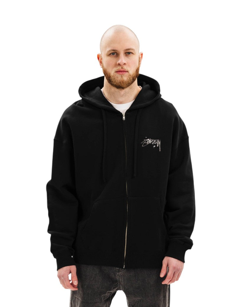 STUSSY Mercury Zip Hoodie Black