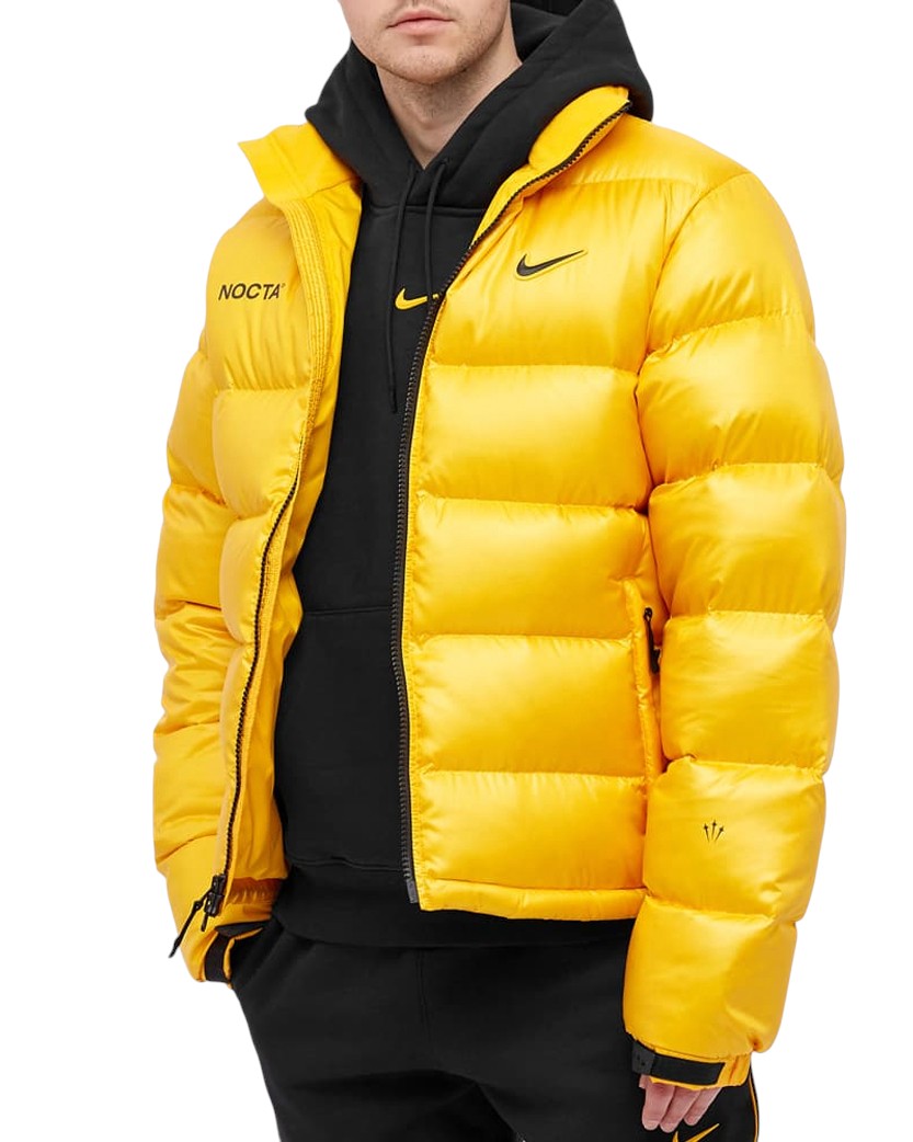 drake x nike nocta puffer jacket yellow