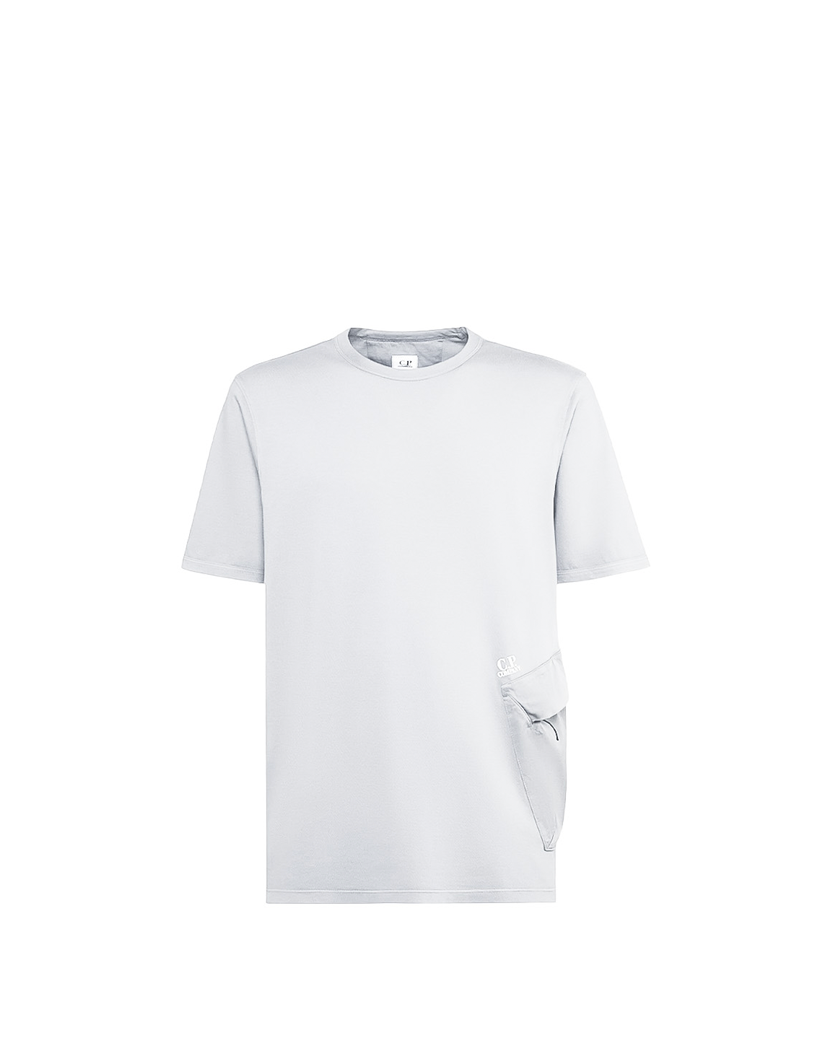 C.P. Company 20/1 Jersey Mixed Side Pocket T-Shirt White