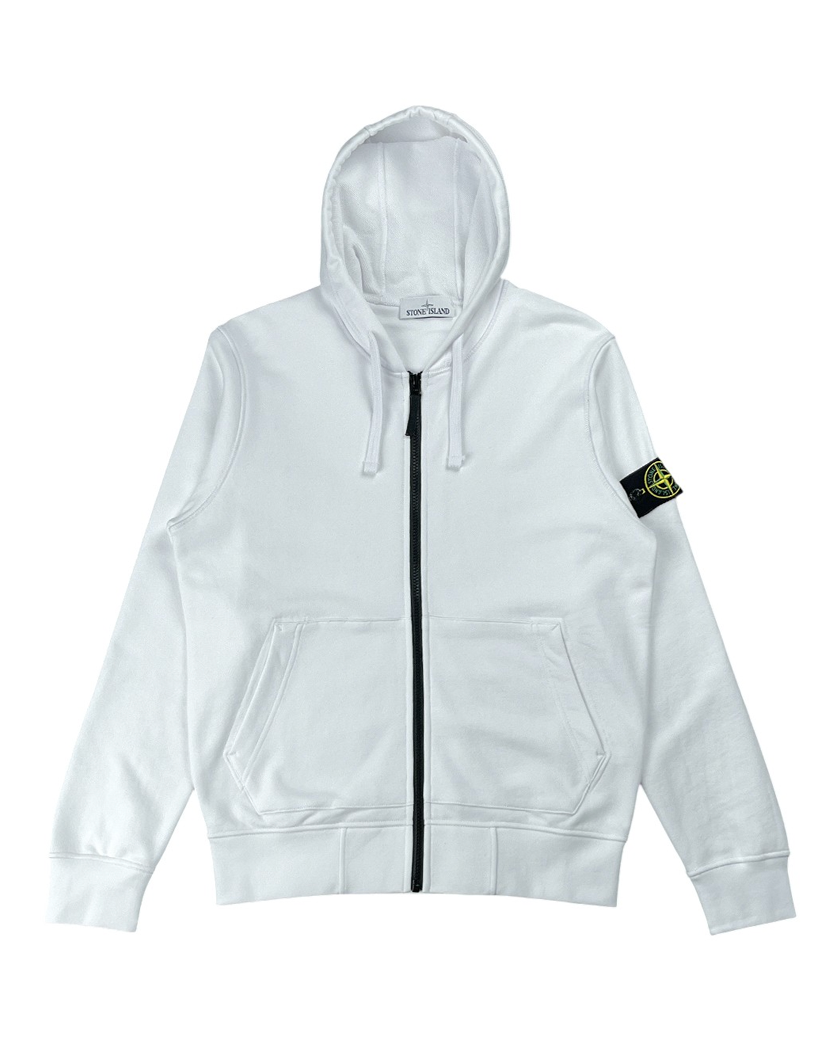 64220 Zip Hooded Sweatshirt White SI0141-WT