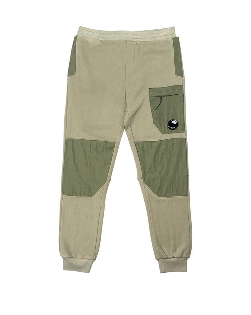 C.P. Company Diagonal Fleece Mixed Utility Pants Khaki