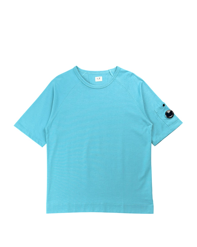 C.P. COMPANY Arm Lens Raglan T-Shirt Lake Blue