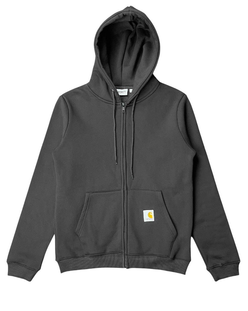 Carhartt WIP Zip Front Hoodie Black - UNIFORM