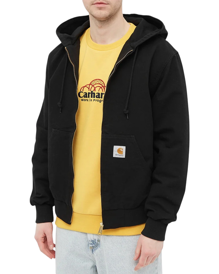 carhartt ACTIVE JACKET ブラック M CARHARTT Insulated Active Jac Loose Fit Washed Duck 