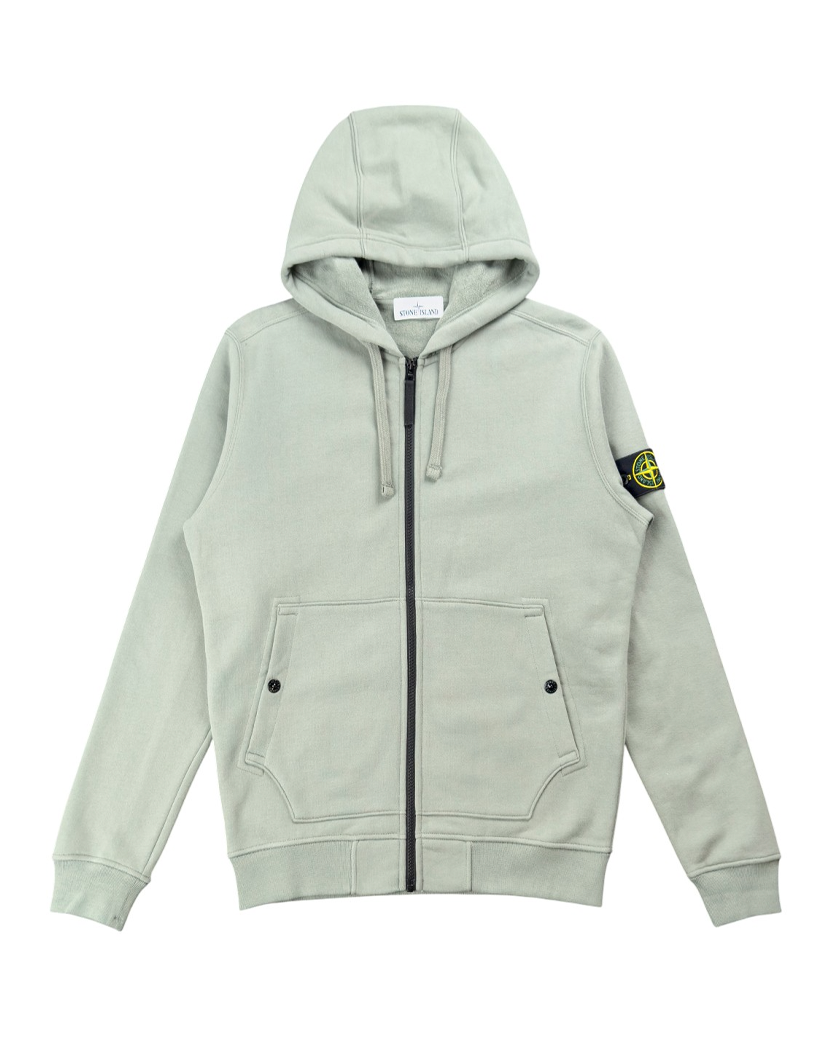 61620 Full-Zipper Hooded Sweatshirt Sage SI0130-SG