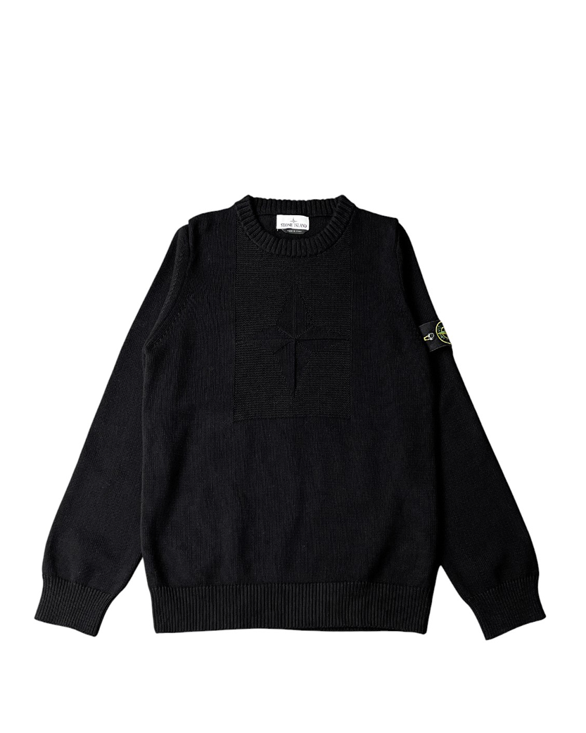 503A7 Comfort Wool-Cotton Sweater Black SI0156-BK