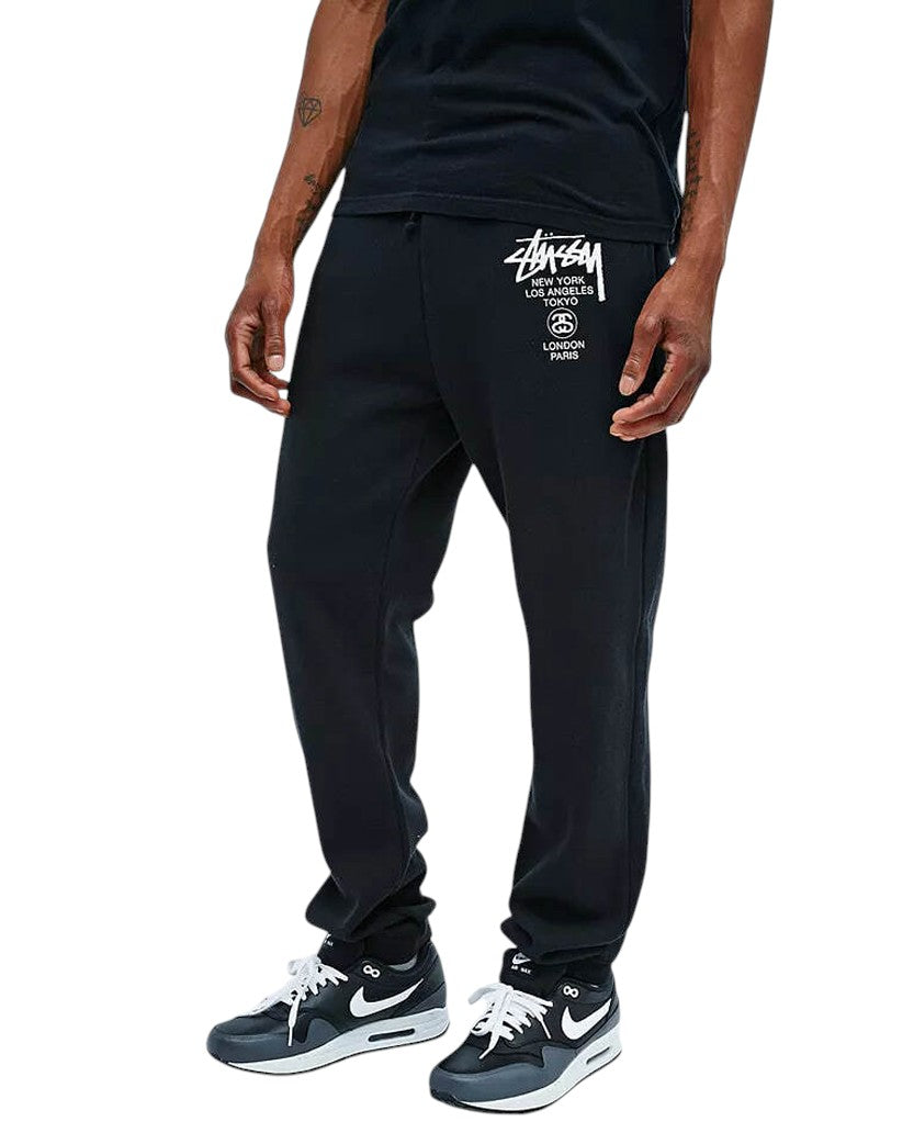 STUSSY World Tour Sweatpants Black