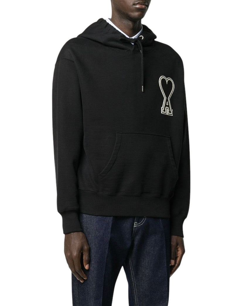 AMI Paris Oversize Ami de Coeur hoodie Black