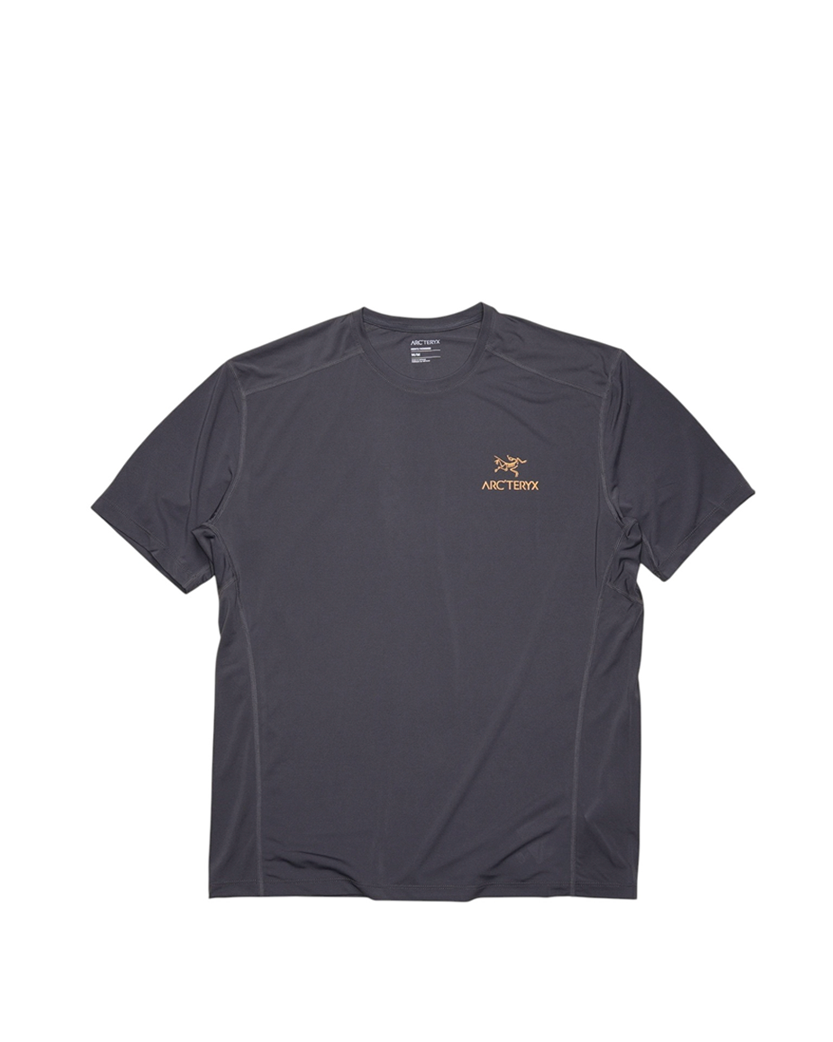 Arc'teryx Motus Arcword Crew SS T-Shirt Gold Logo Black