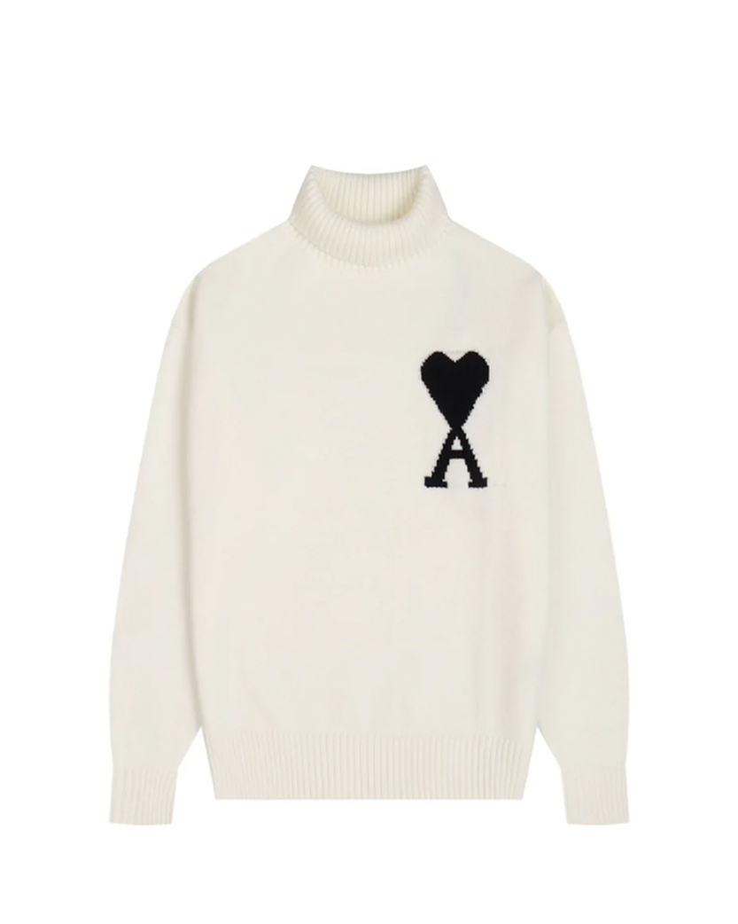 AMI Paris Ami de Coeur jumper White Black Heart
