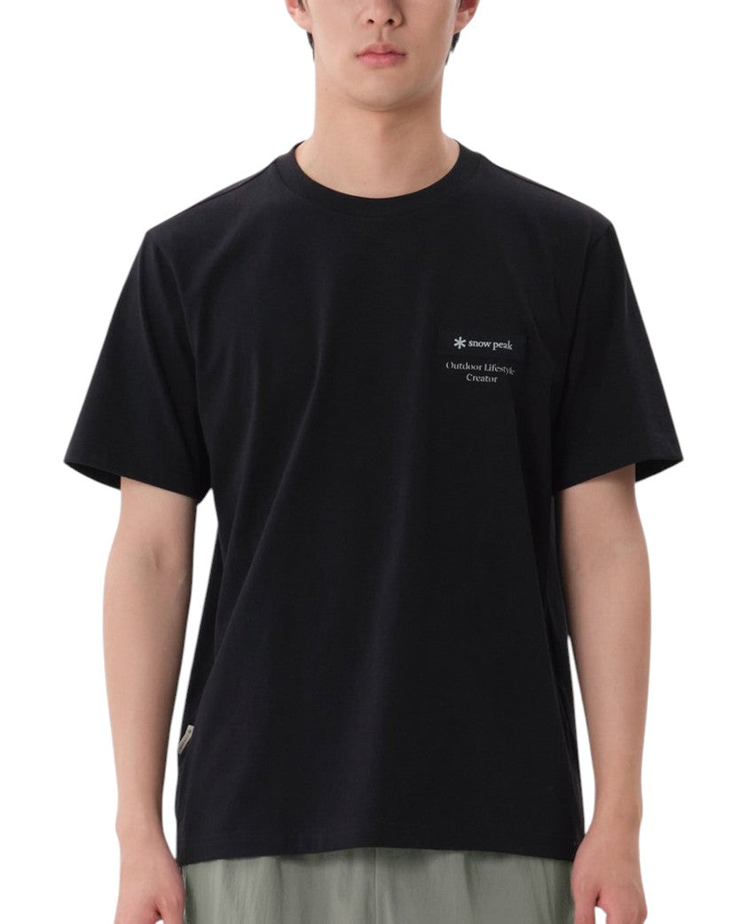 Snow Peak Patch Logo T-Shirt Black