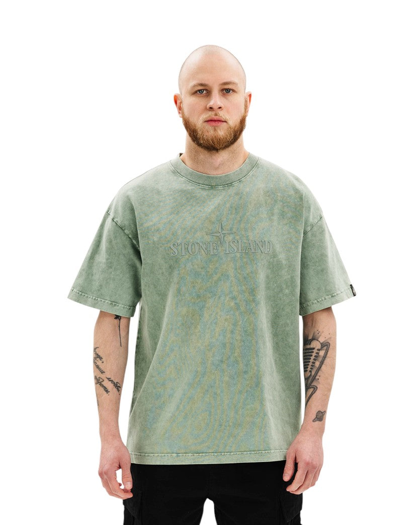 stone  Garment Dyed Shirt Lサイズ Футболка Garment-Dyed T-Shirt Washed Green SI0262-WGN - UNIFORM