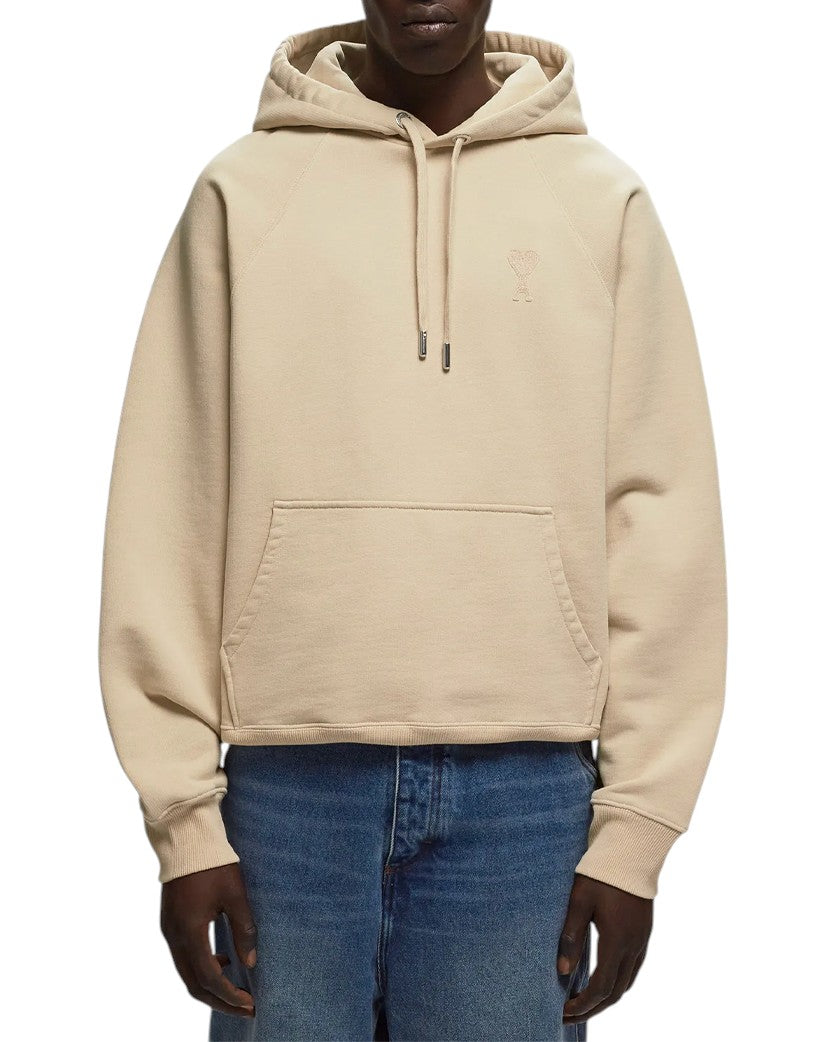 AMI Paris Ami de Coeur Hoodie Beige