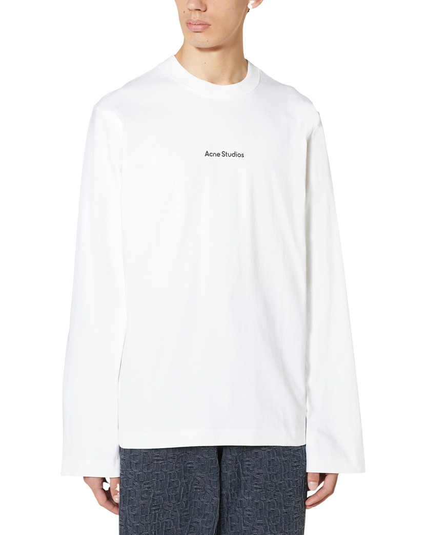 Лонгслів Acne Studios Erwin Long Sleeve Stamp Tee White - UNIFORM