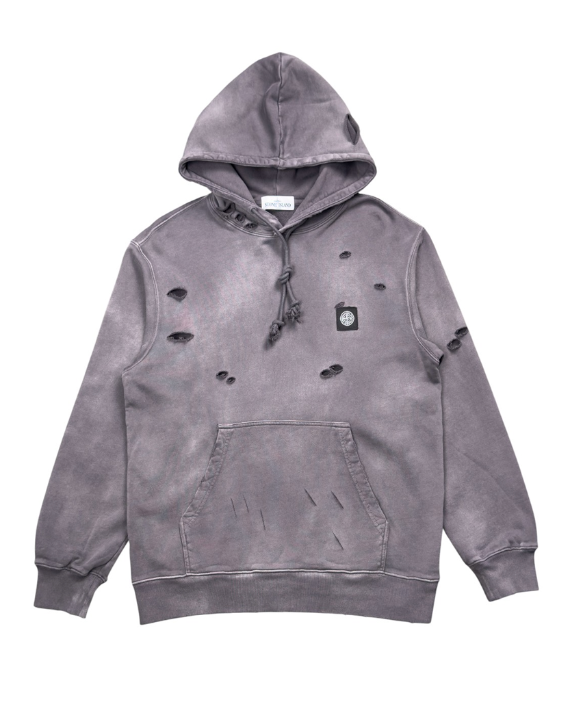 Stone Island Vintage Hole Hoodie Black SI0213-BK