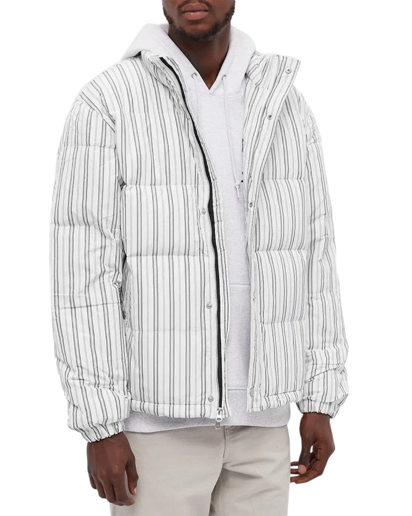 Stussyダウン (stripe down puffer jacket) M STUSSY STRIPE DOWN PUFFER JACKET BONE - UNIFORM