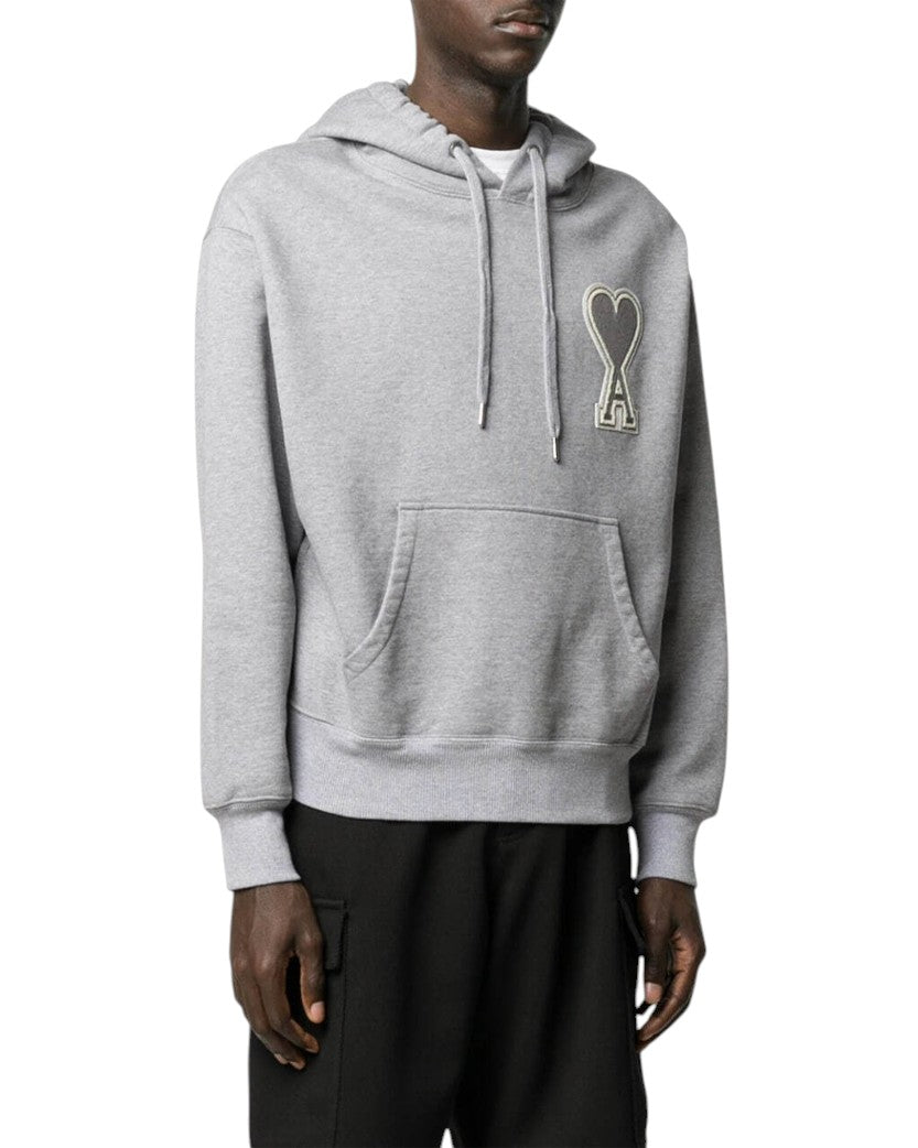AMI Paris Oversize Ami de Coeur hoodie Grey