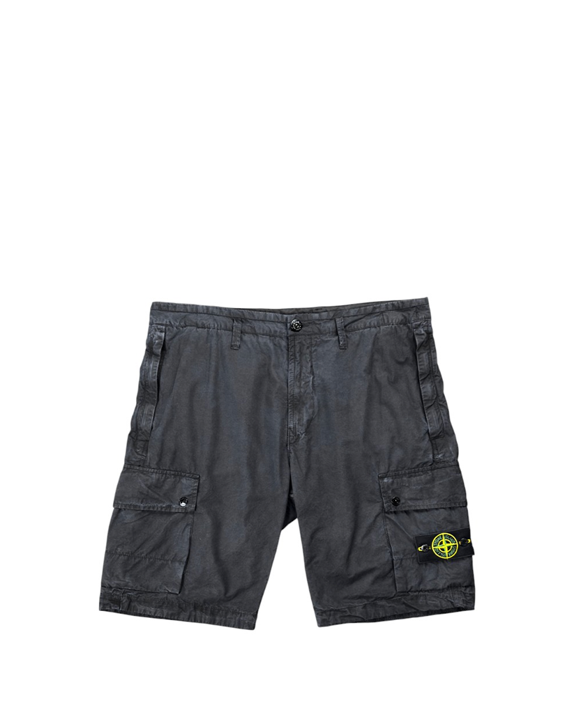 L11WA Brushed Cotton Canvas Bermuda Shorts Black SI0152-BK