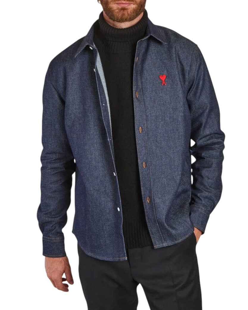 AMI Paris Ami De Coeur Denim Shirt