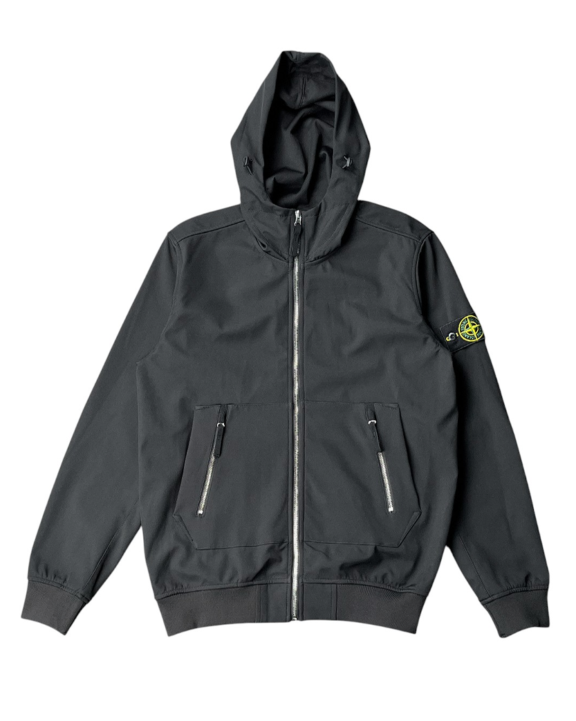 40727 Soft Shell-R Hooded Jacket Black SI0122-BK