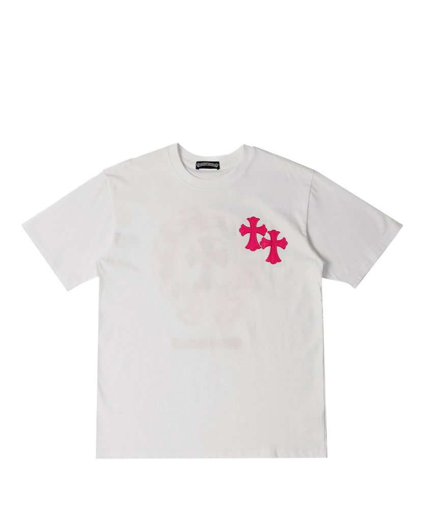 Футболка Chrome Hearts T-Shirt White With Pink Logo CH109-WT - UNIFORM