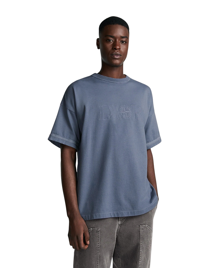 Stone Island x Dior Cotton Jersey T-Shirt Blue SI0216-BL