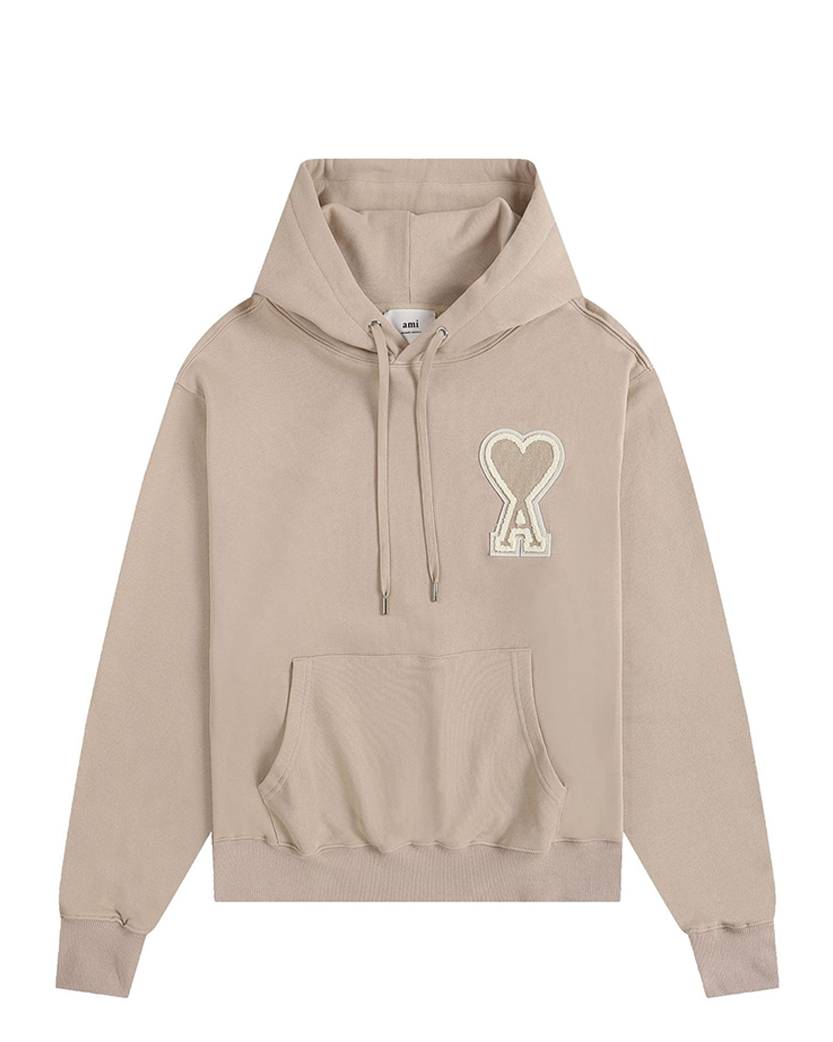 AMI Paris Oversize Ami de Coeur hoodie Khaki