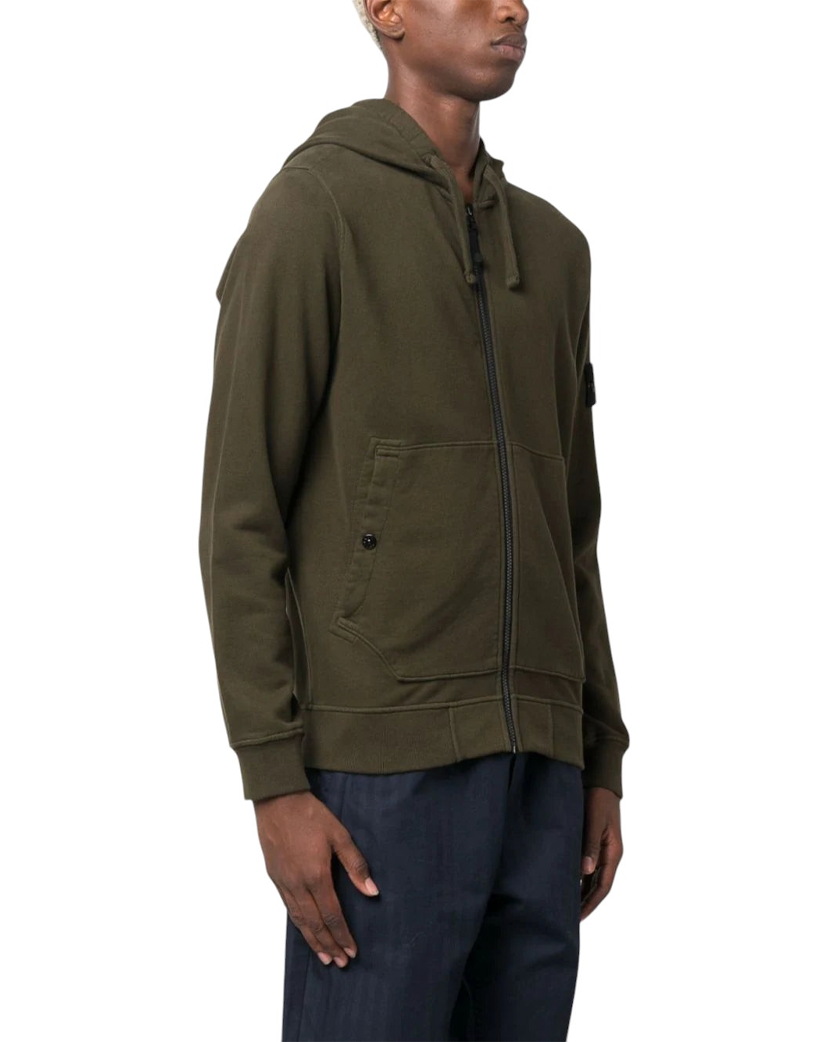 61620 Full-Zipper Hooded Sweatshirt Olive SI0130-OL