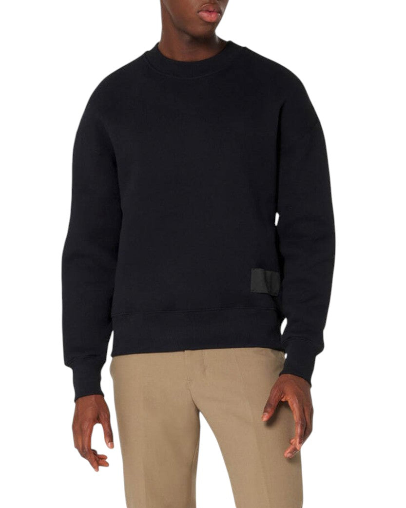 AMI Paris Sweatshirt Satin Label Black