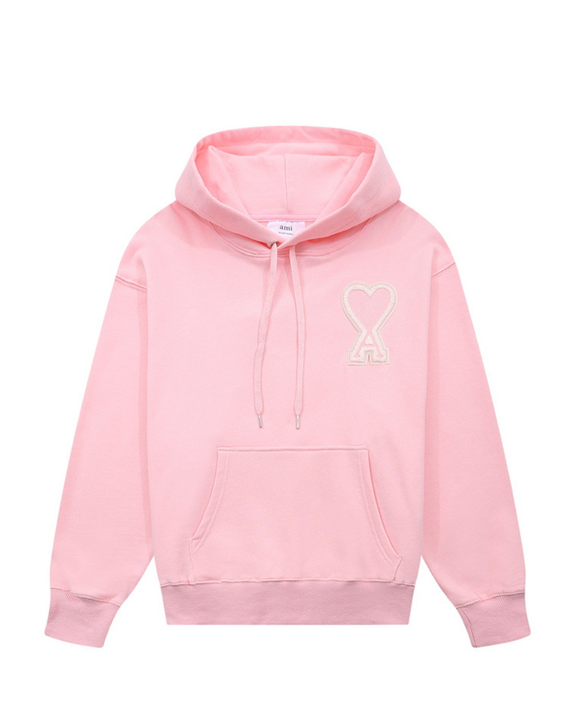 AMI Paris Oversize Ami de Coeur hoodie Pink
