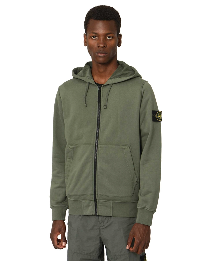 64251 Classic Zip Hooded Sweatshirt Musk Green SI0142-MUGN