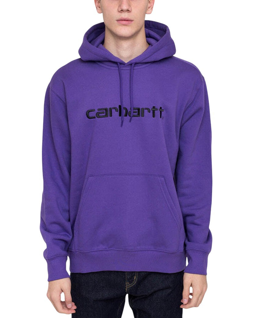 Carhartt WIP Logo Hoodie Purple - UNIFORM