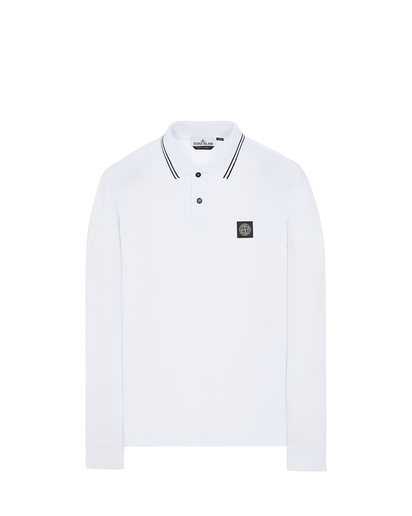 2SL18 Polo Long Sleeve White SI0278-WT
