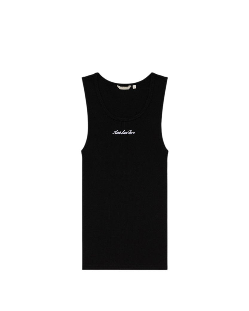 Aime Leon Dore Embroidered Logo Tank Top Jet Black
