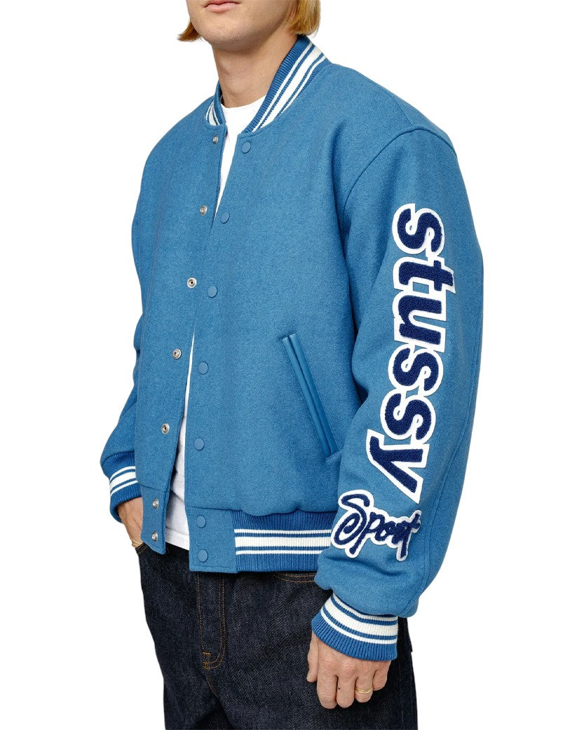 STUSSY Varsity Jacket Competition Blue