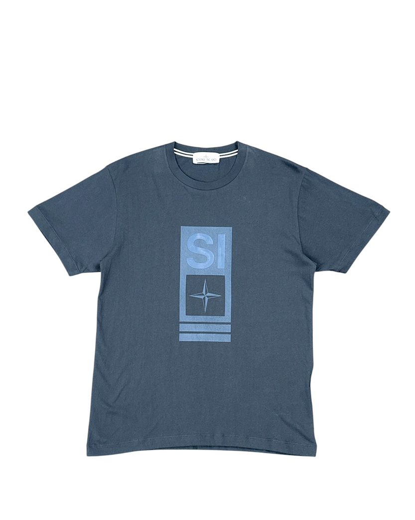 2NS92 Abbreviation One Print T-Shirt Blue SI0162-BL