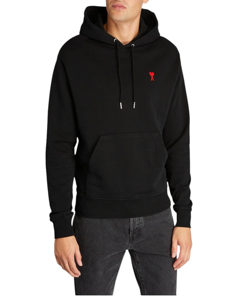 AMI Paris Ami de Coeur Small Heart Logo Hoodie Black