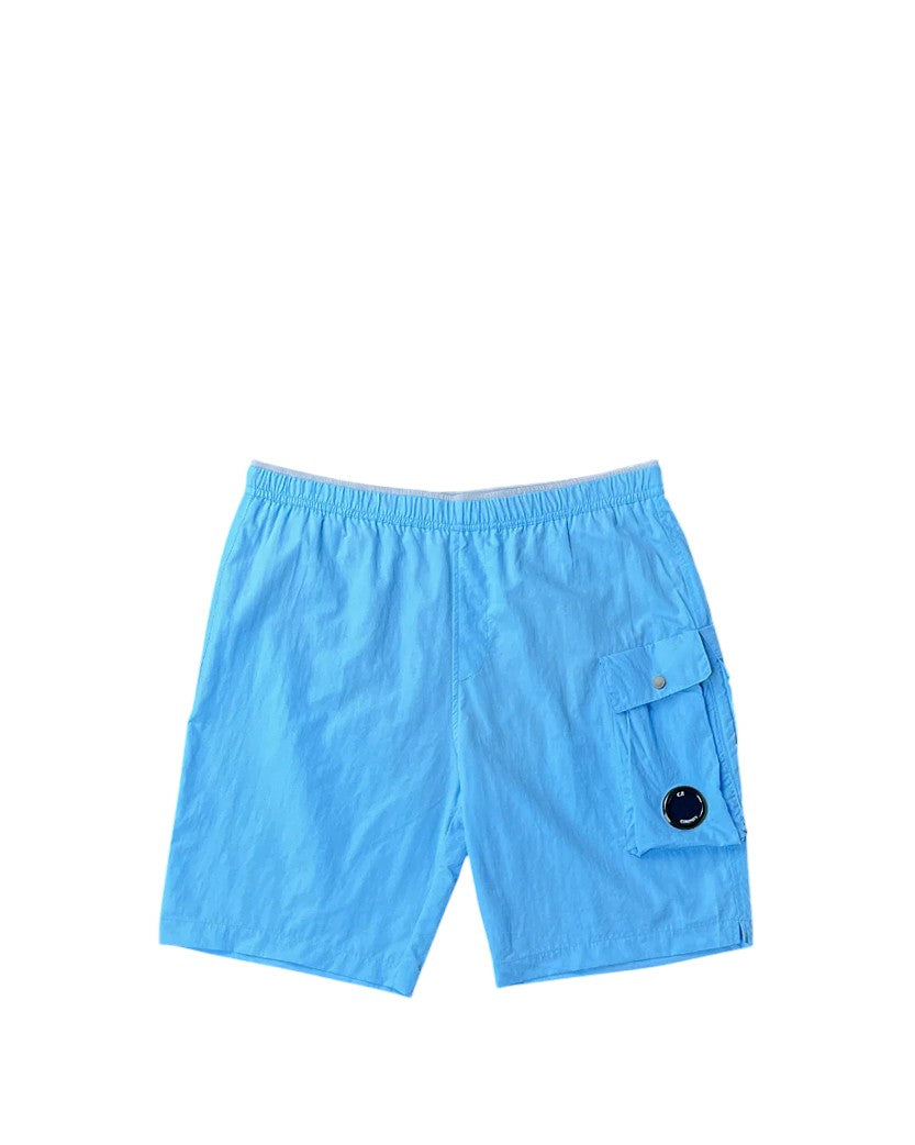 C.P. COMPANY Flatt Nylon Lens Swim Shorts Light Blue